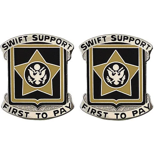 15th Finance Battalion Unit Crest (Swift Support First To Pay) - Sold in Pairs