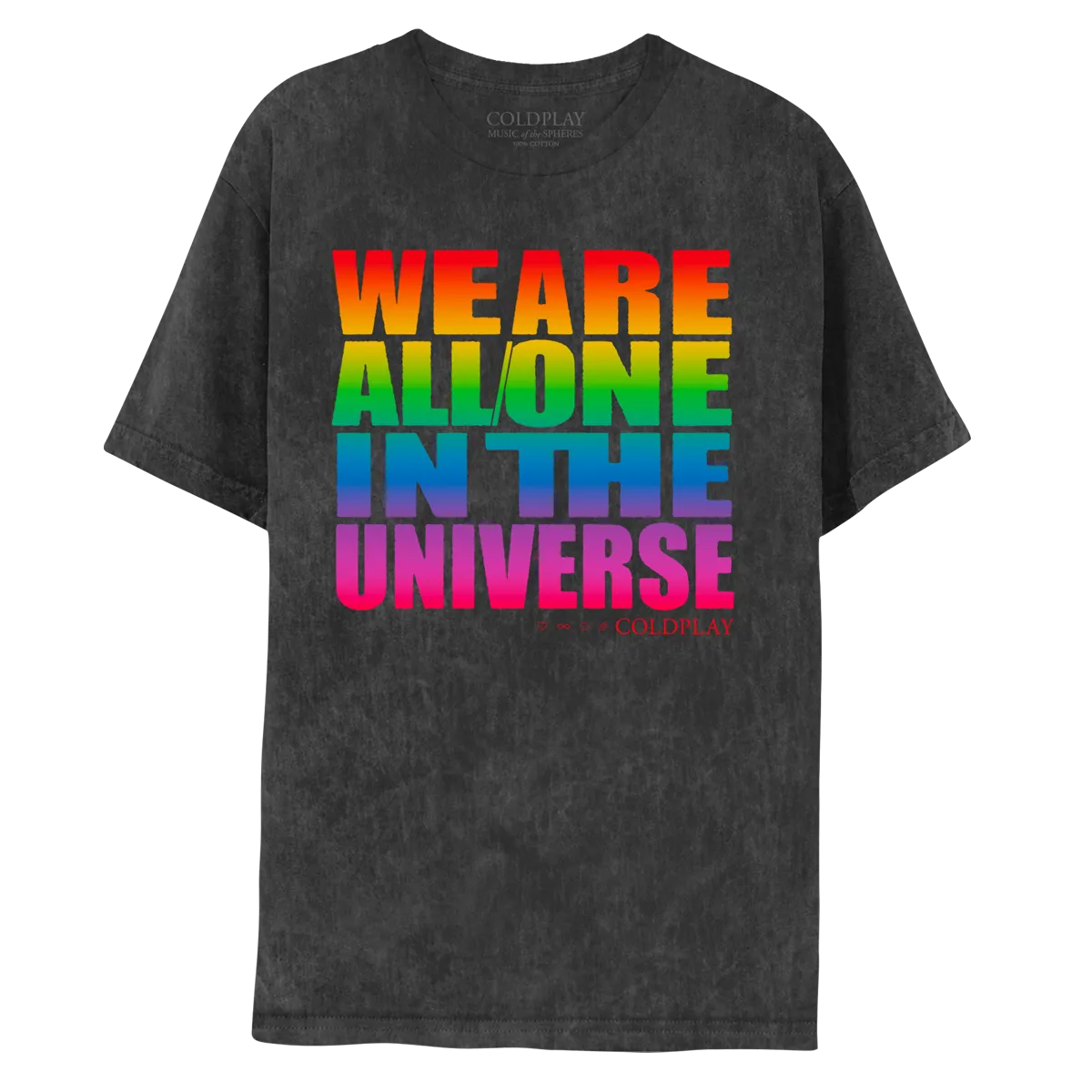 2023 WE ARE ALL/ONE IN THE UNIVERSE MUSIC OF THE SPHERES WORLD TOUR TEE