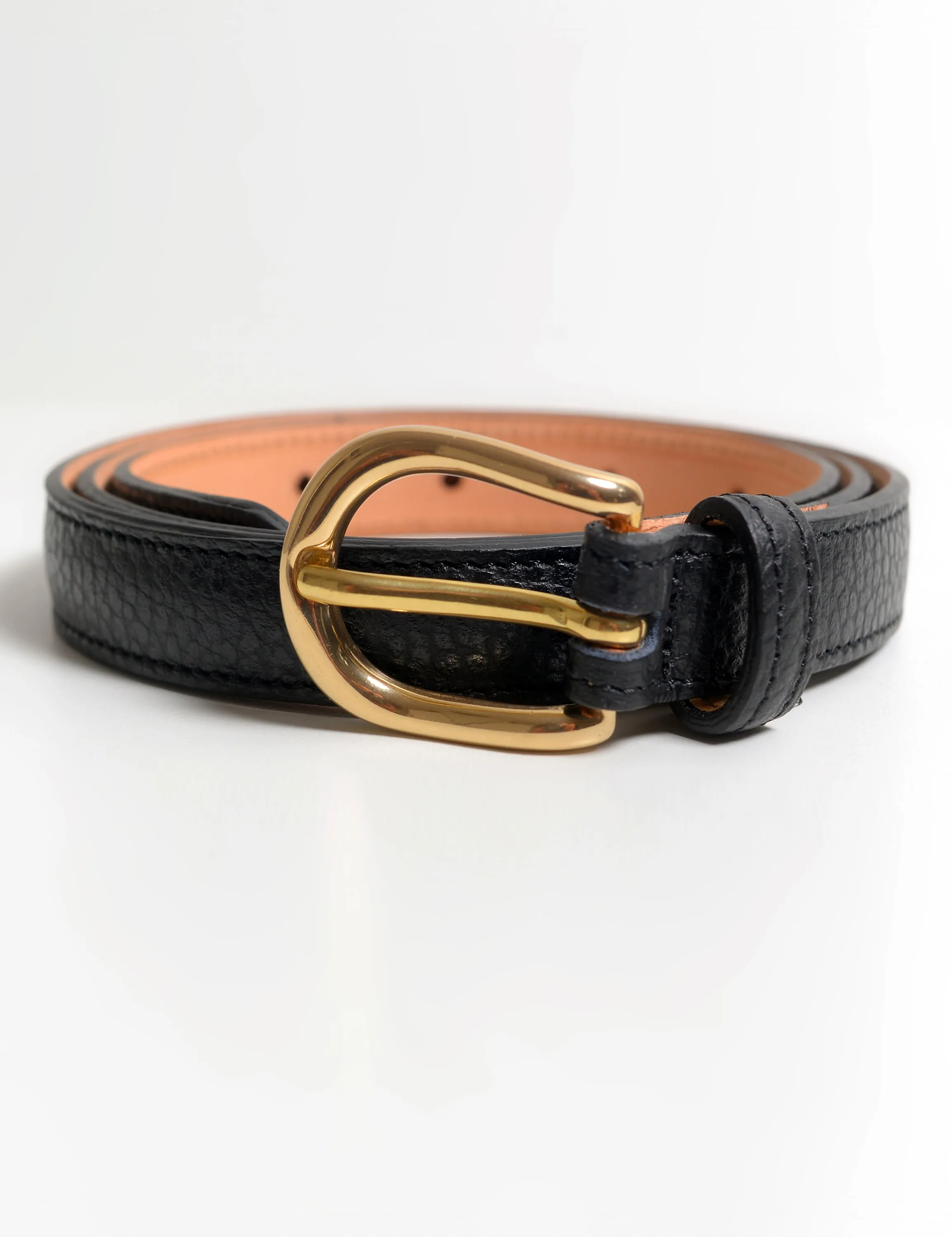 20mm Belt in Grain Leather - Black