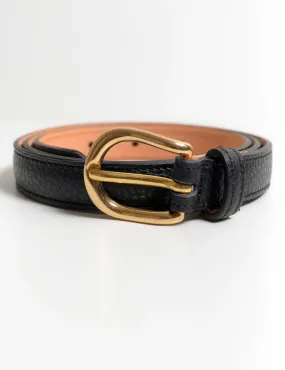 20mm Belt in Grain Leather - Black