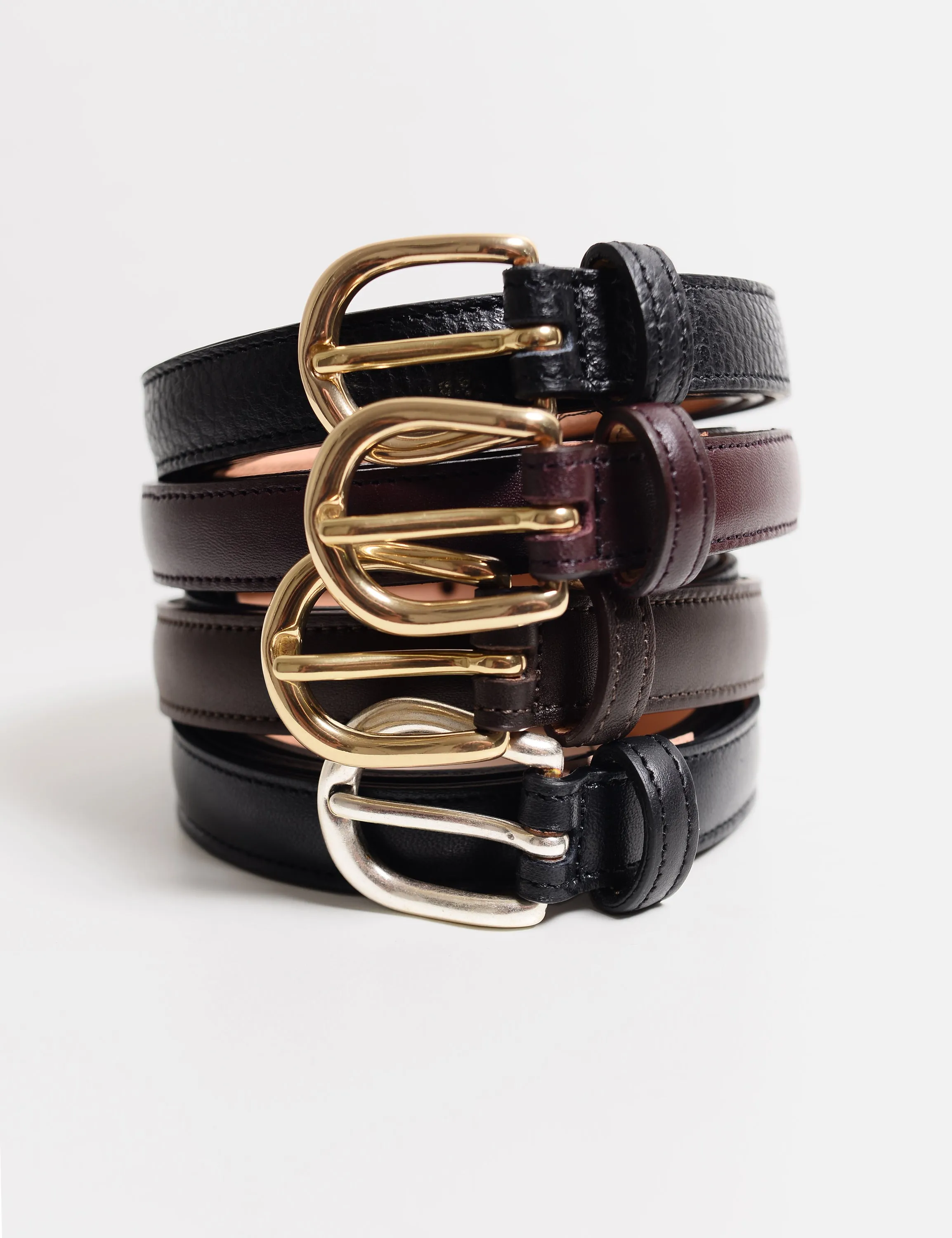 20mm Belt in Grain Leather - Black