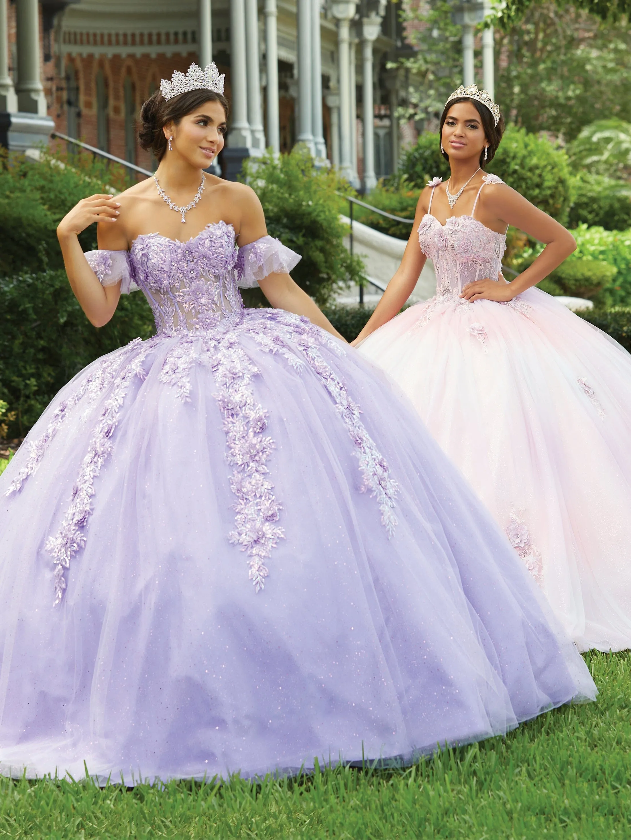 3D Floral Sheer Corset Quinceanera Dress by Fiesta Gowns 56465