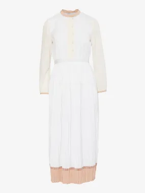 Agnona White Silk Dress