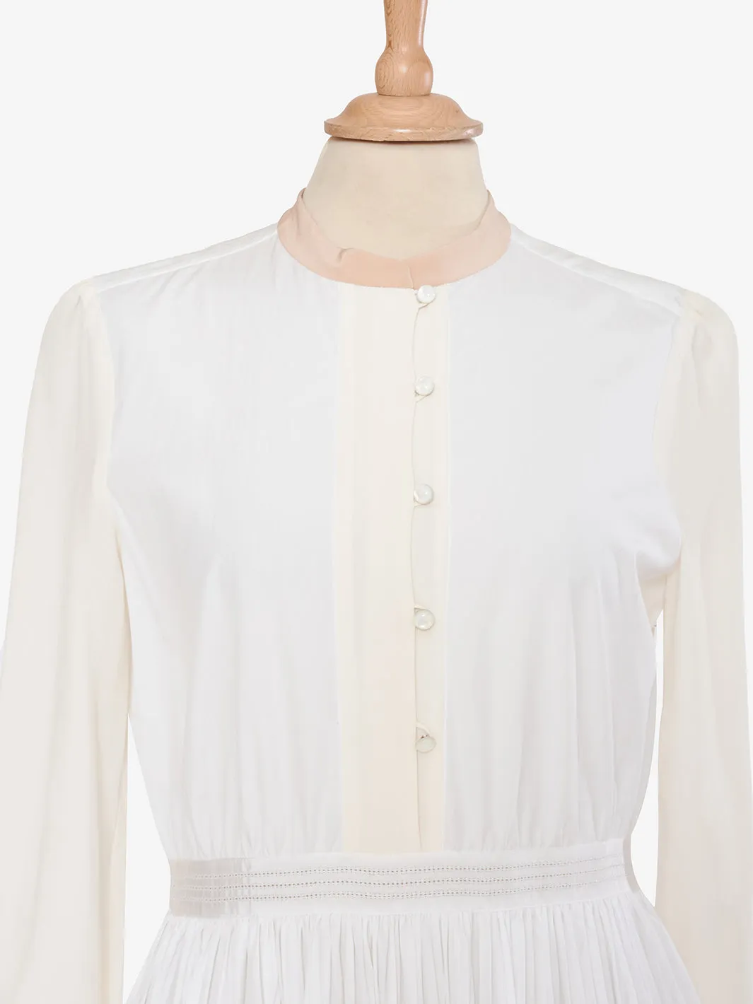 Agnona White Silk Dress