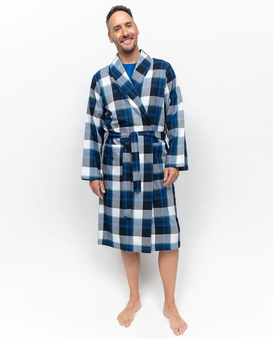 Aldrin Check Long Dressing Gown