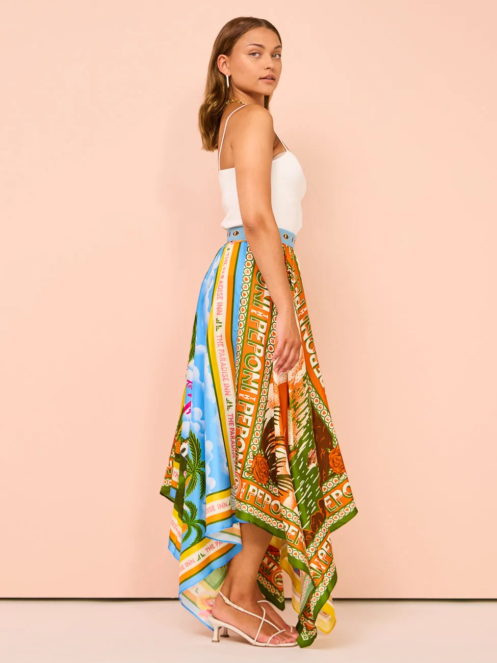 Alemais Paradiso Silk Skirt in Multi