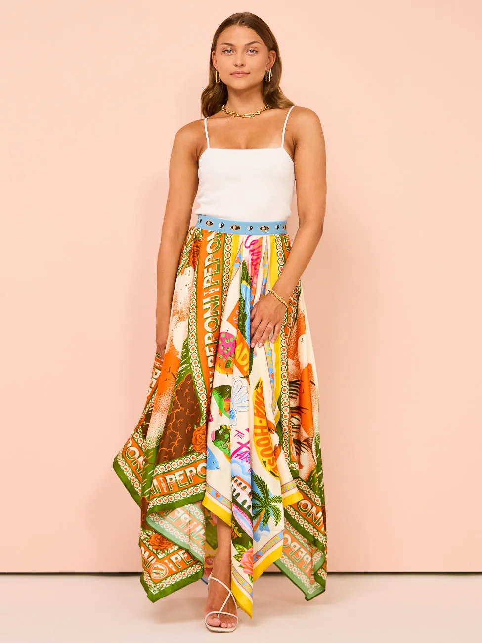 Alemais Paradiso Silk Skirt in Multi