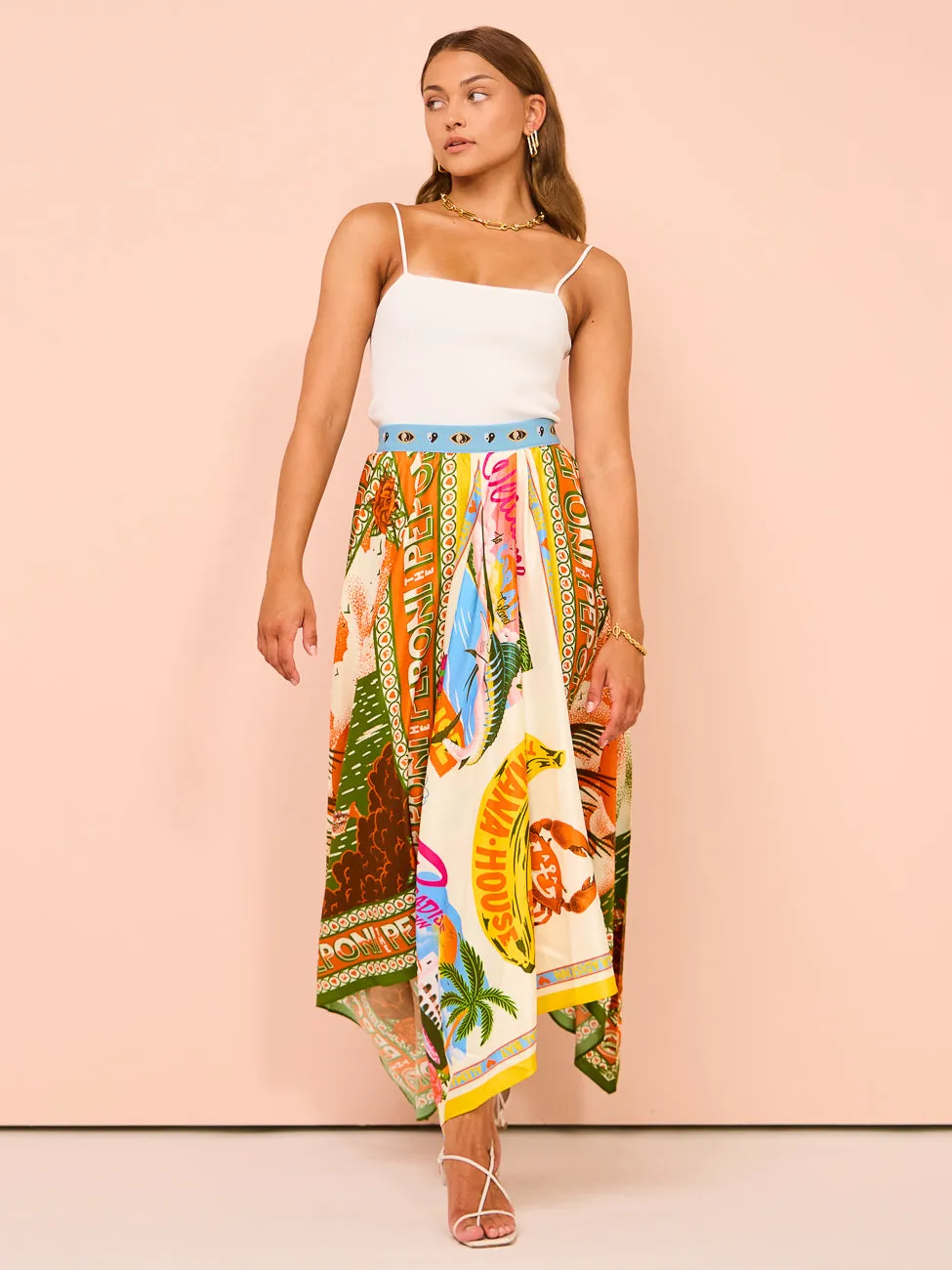 Alemais Paradiso Silk Skirt in Multi