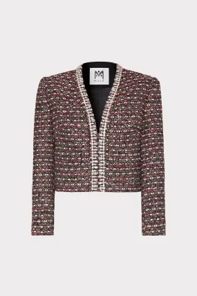 Amaya Tweed Crystal Embellished Jacket