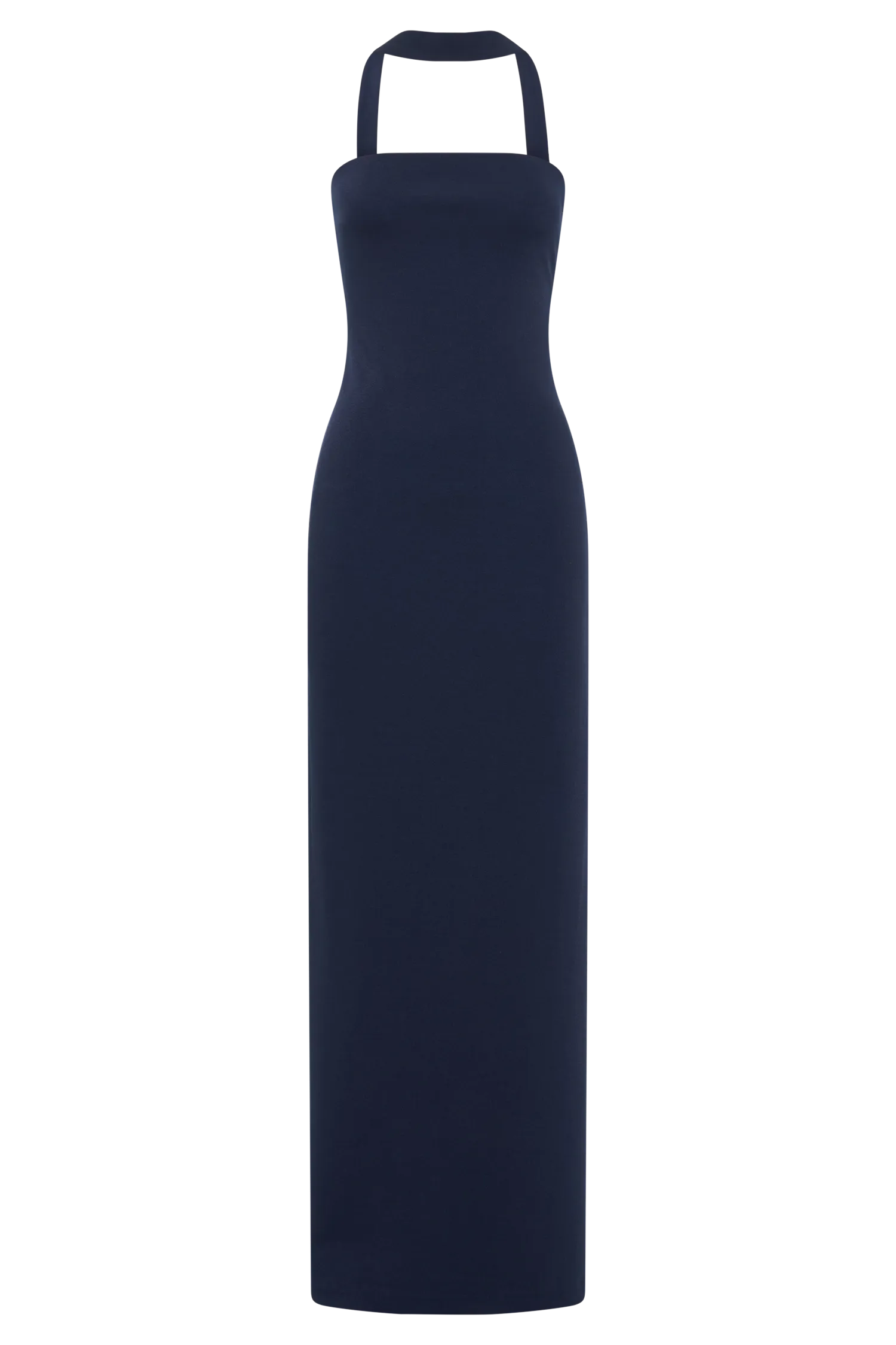 Amelita Suiting Halter Midi Dress - Navy