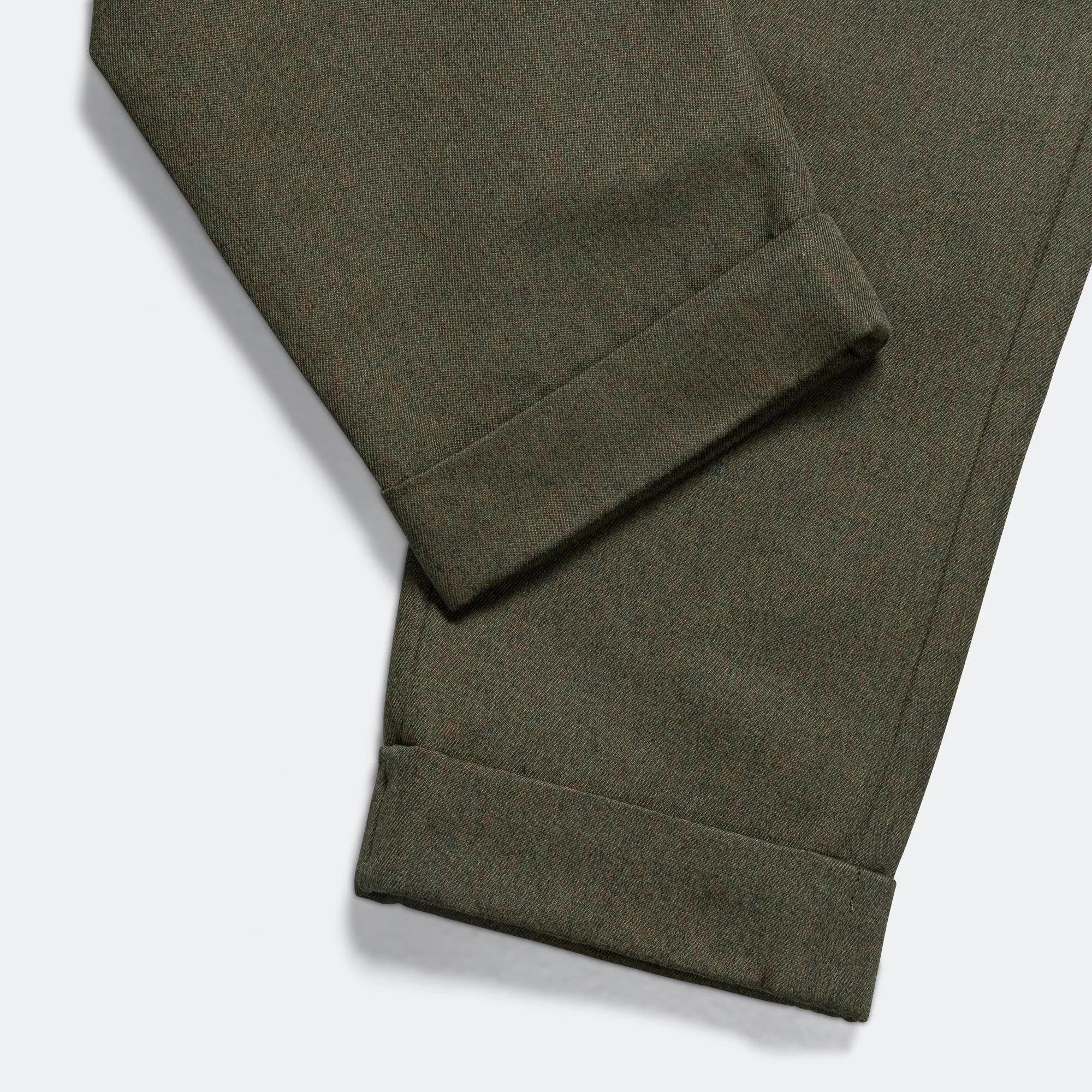 Andover Pant - Olive Melange Cotton Twill