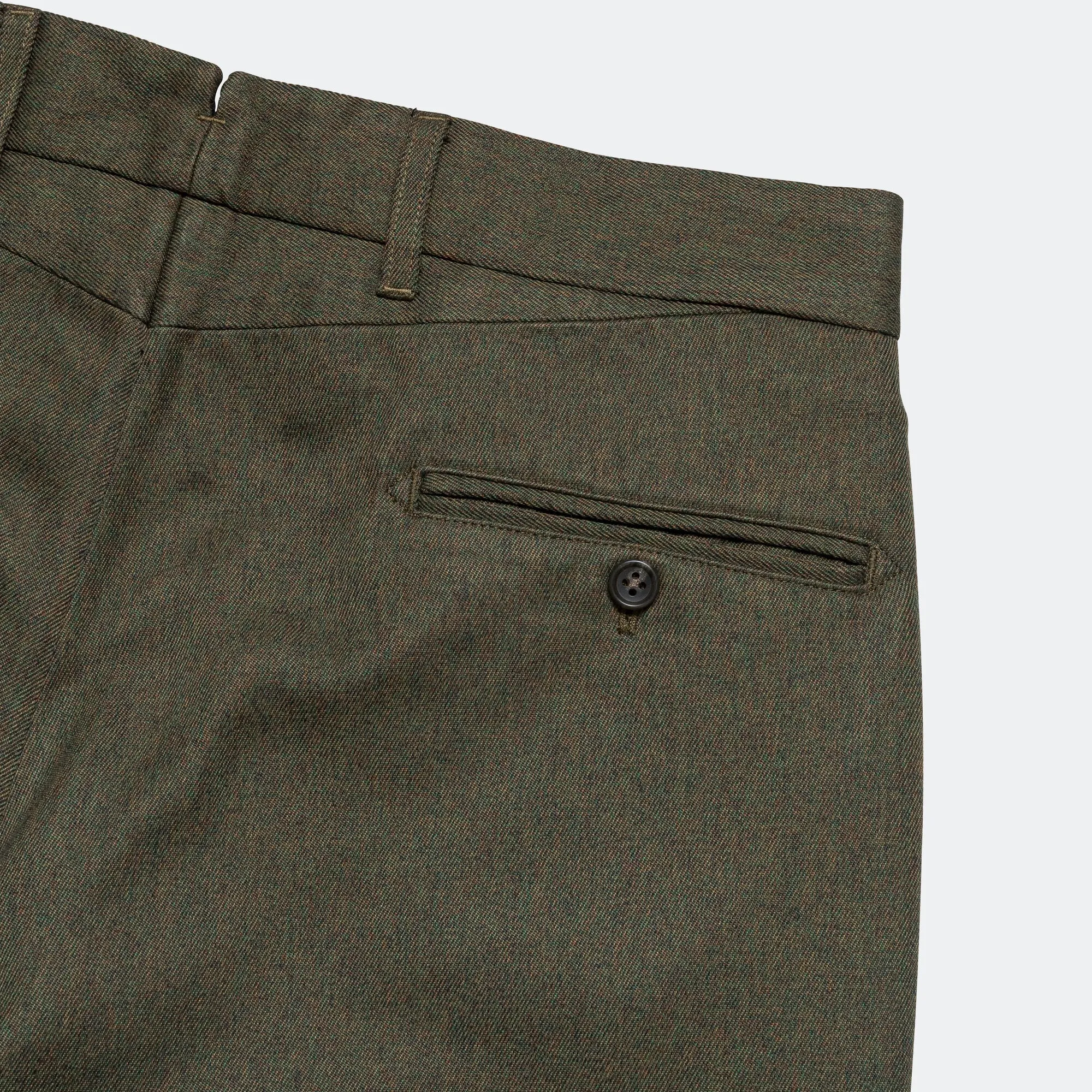 Andover Pant - Olive Melange Cotton Twill