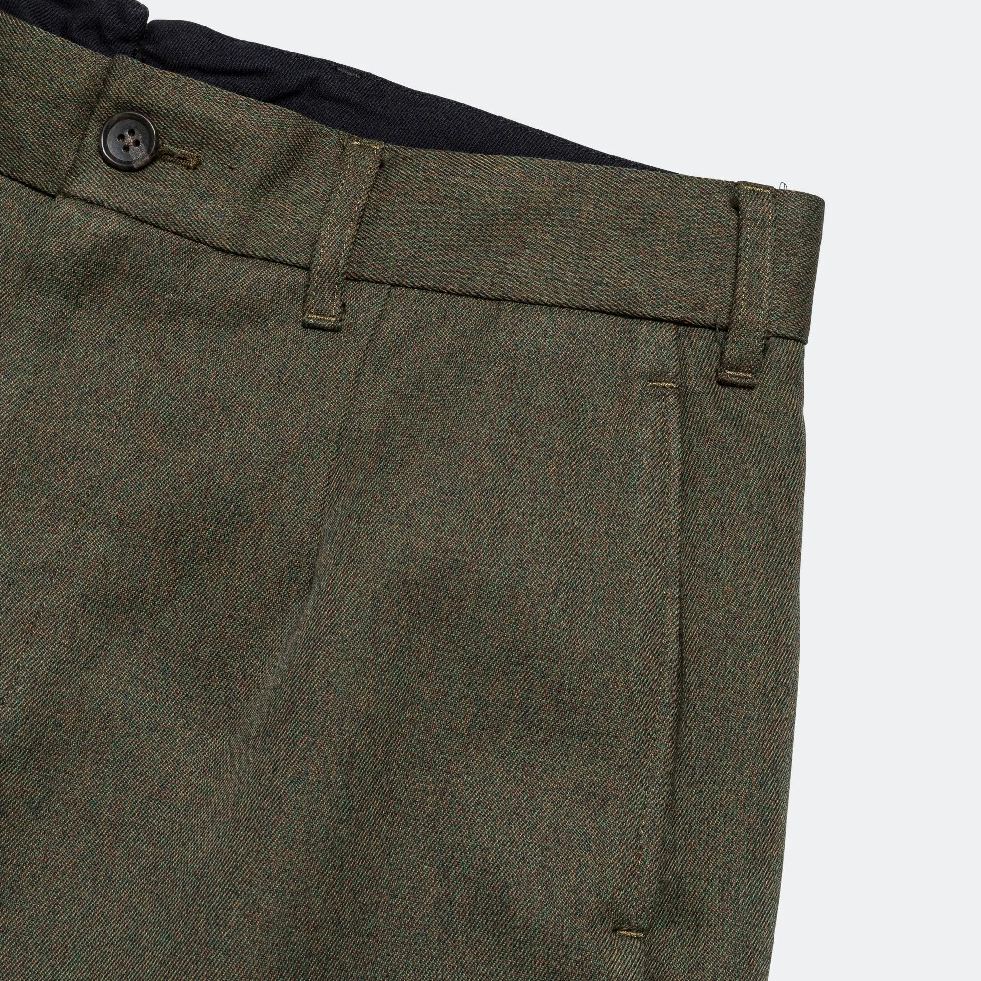 Andover Pant - Olive Melange Cotton Twill