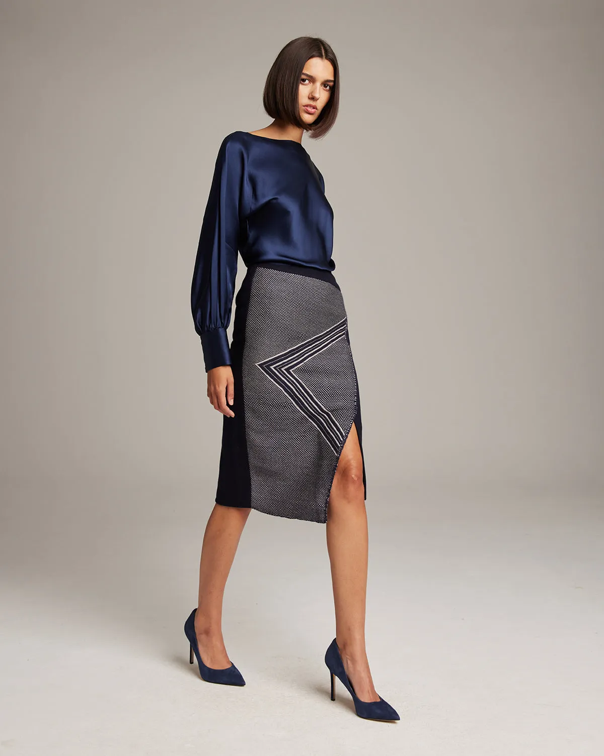 Arrow Wrap Pencil Skirt