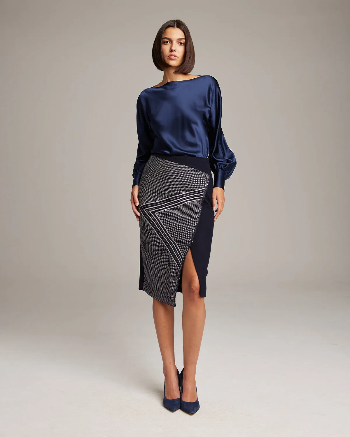 Arrow Wrap Pencil Skirt