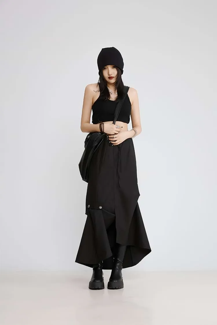 Asymmetric Maxi Skirt with Slit