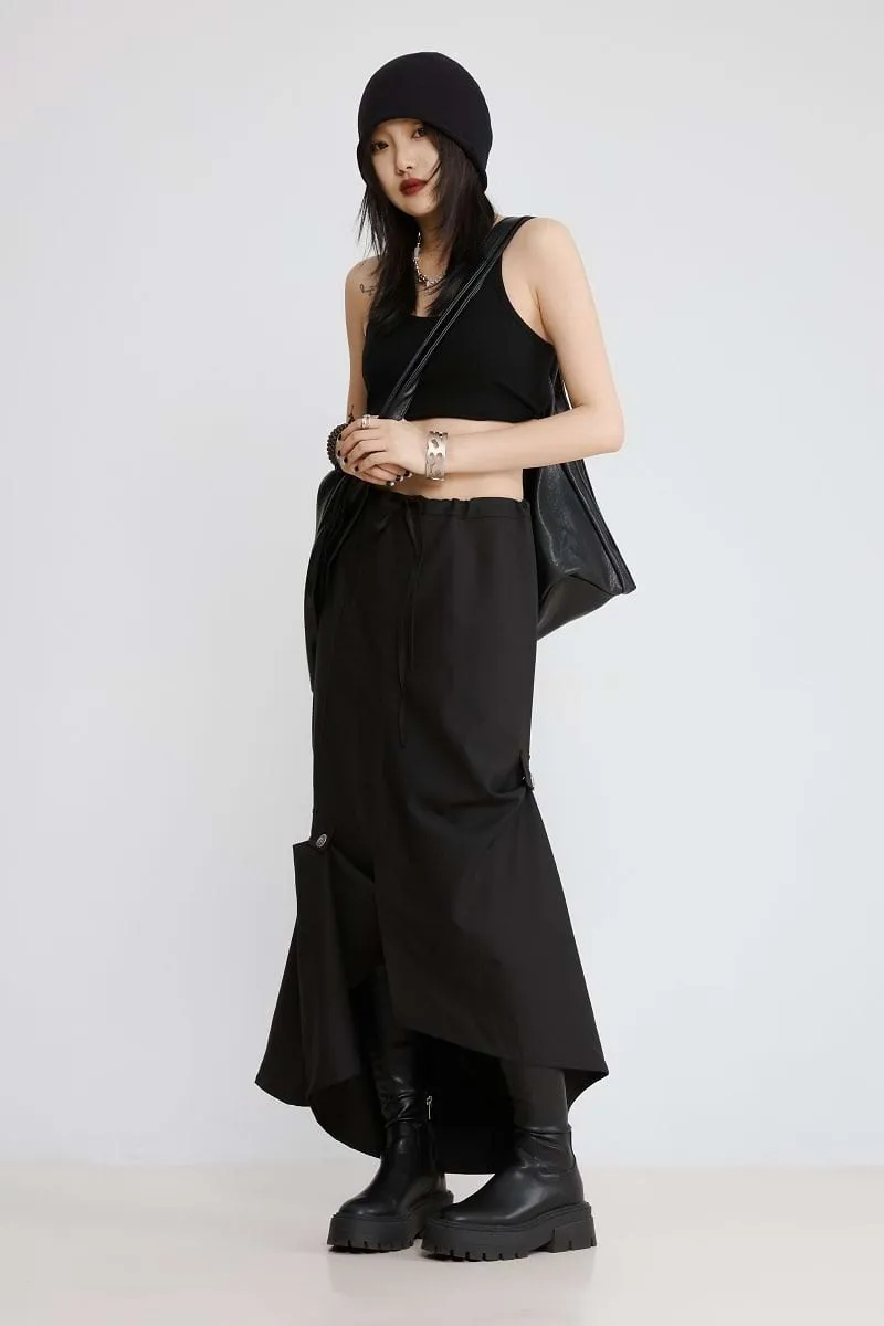 Asymmetric Maxi Skirt with Slit