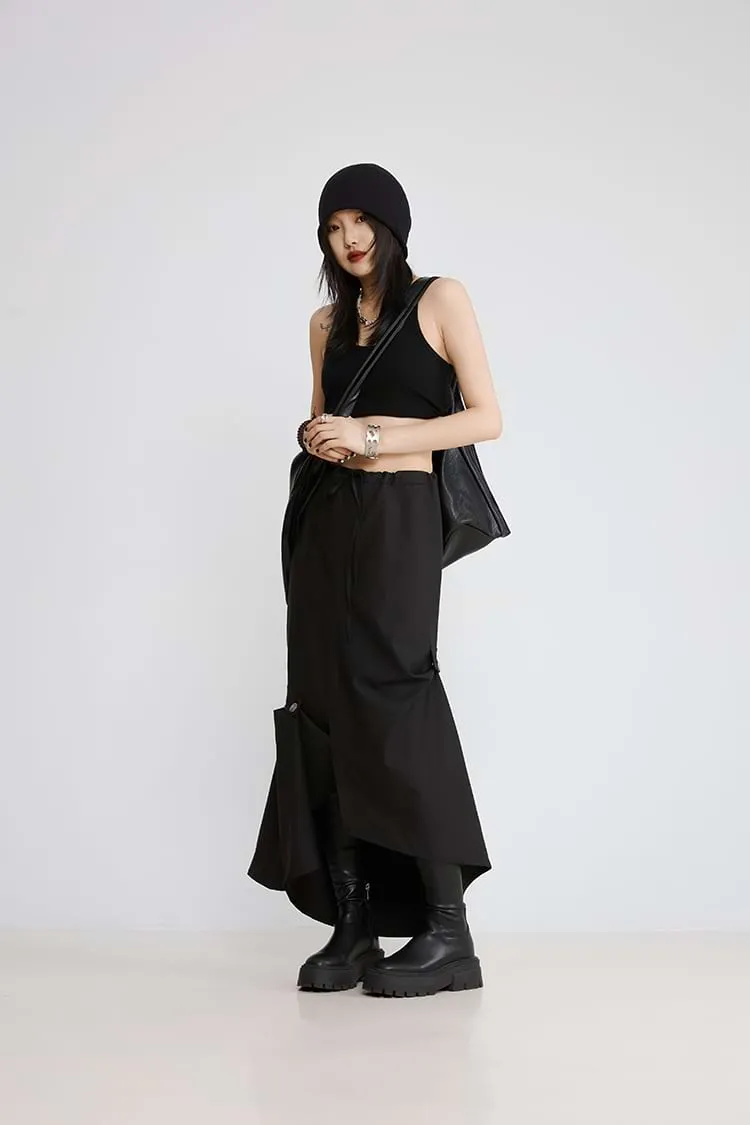 Asymmetric Maxi Skirt with Slit