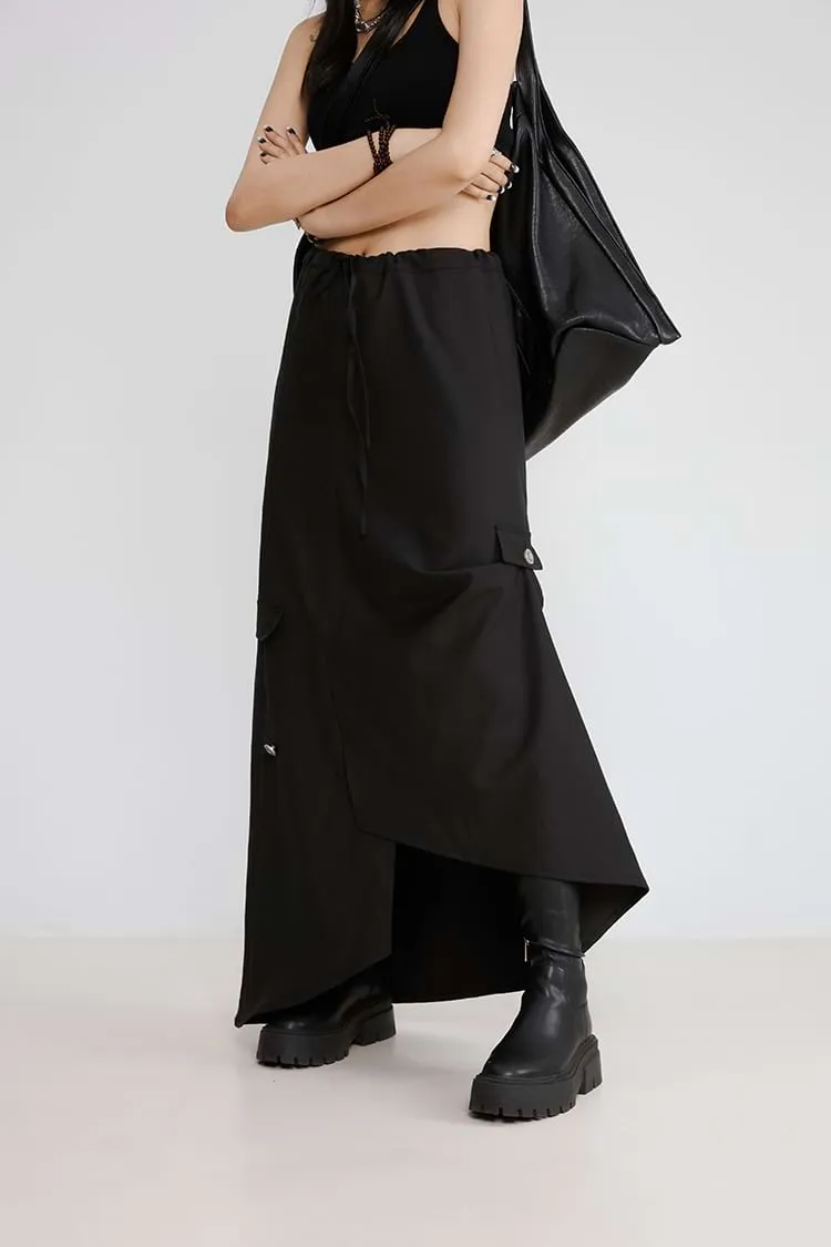 Asymmetric Maxi Skirt with Slit