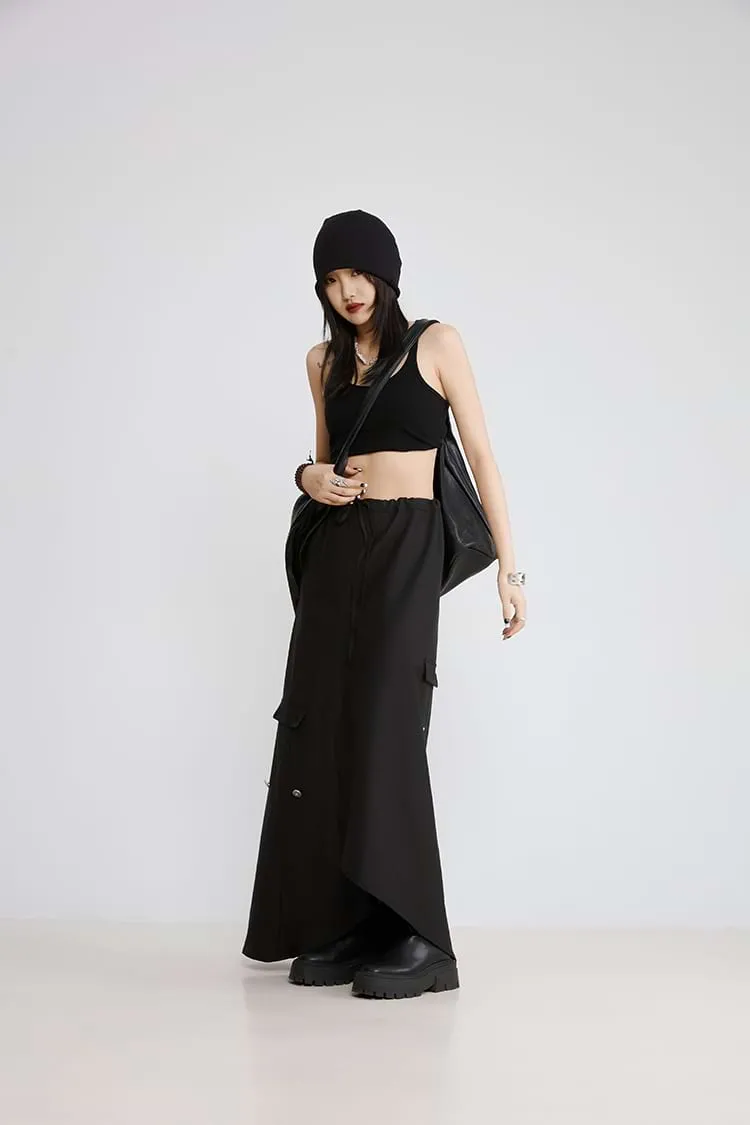 Asymmetric Maxi Skirt with Slit