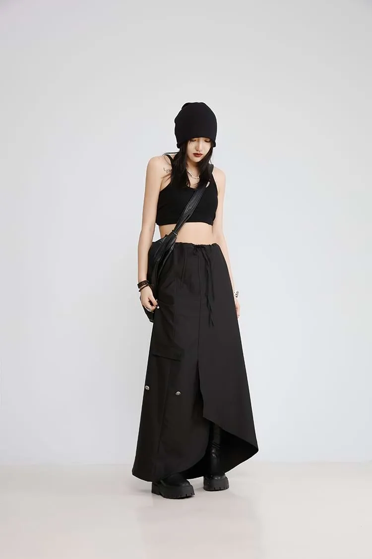 Asymmetric Maxi Skirt with Slit