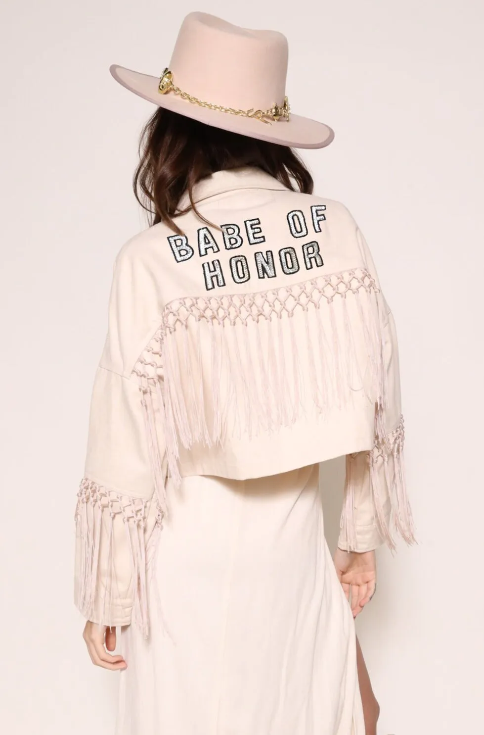 Babe Of Honor Farrah Jacket- Cream