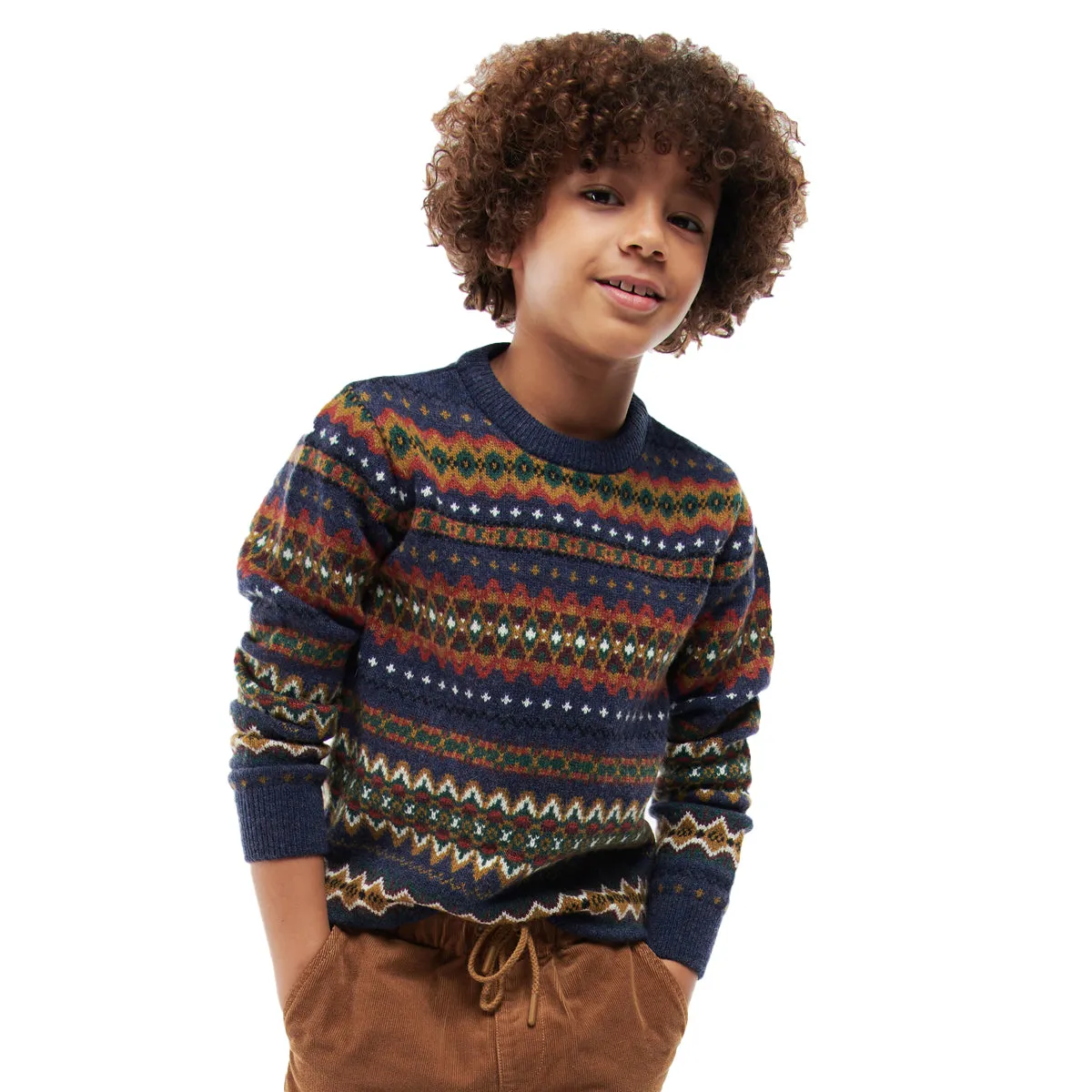 Barbour Boy's Case Fair Isle Crew