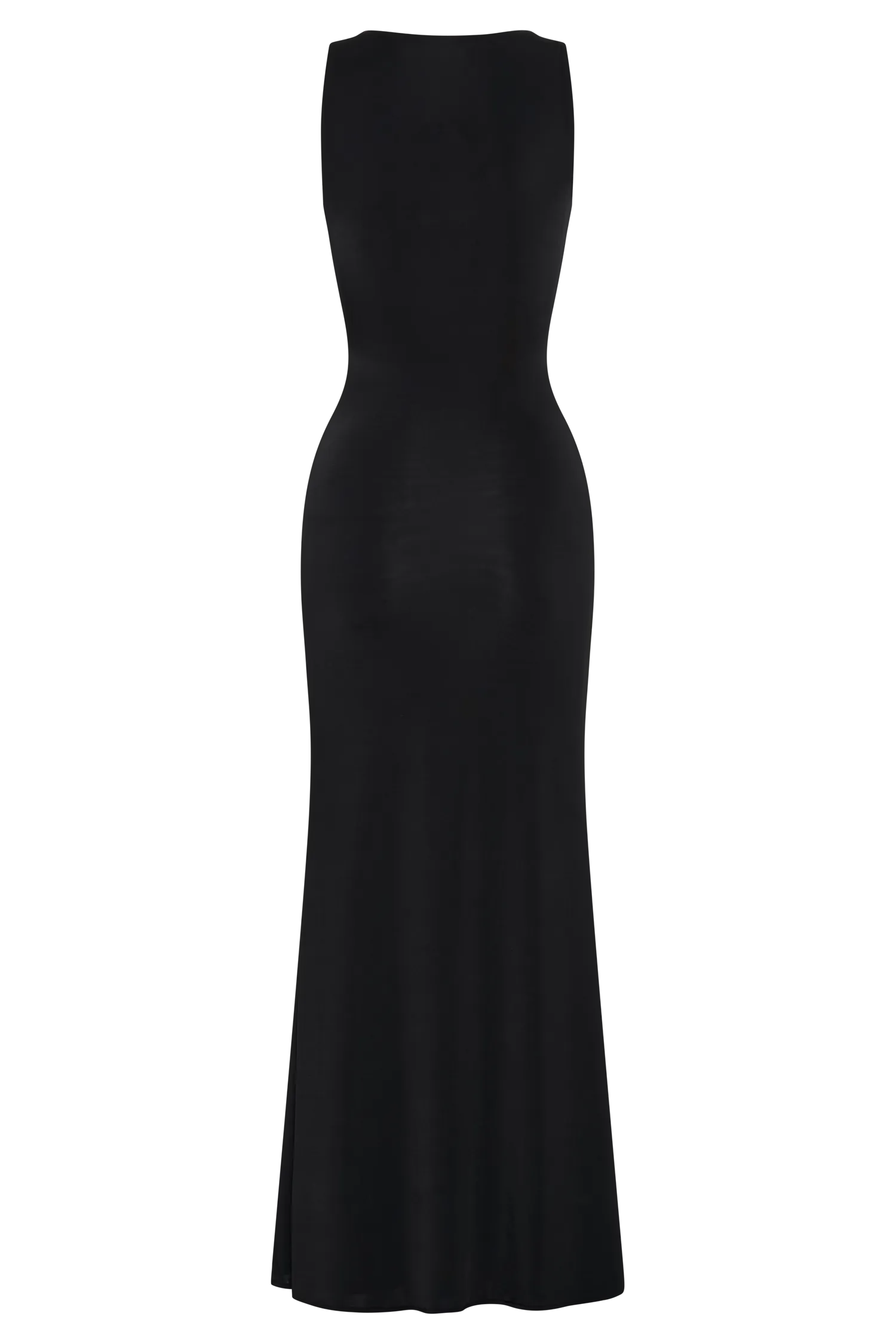 Beck Plunge Maxi Dress With Floral Hardware - Black