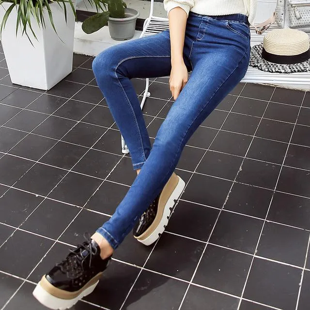 BIVIGAOS Basic Skinny Womens Jeans Ankle Pencil Pants Slim Elastic Denim Pants Jean Leggings Female Cotton Jeggings Jeans Women