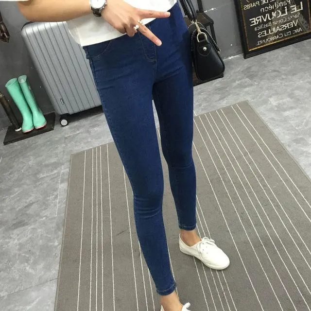 BIVIGAOS Basic Skinny Womens Jeans Ankle Pencil Pants Slim Elastic Denim Pants Jean Leggings Female Cotton Jeggings Jeans Women