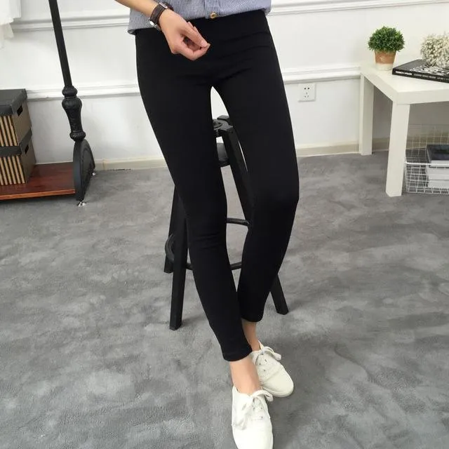 BIVIGAOS Basic Skinny Womens Jeans Ankle Pencil Pants Slim Elastic Denim Pants Jean Leggings Female Cotton Jeggings Jeans Women