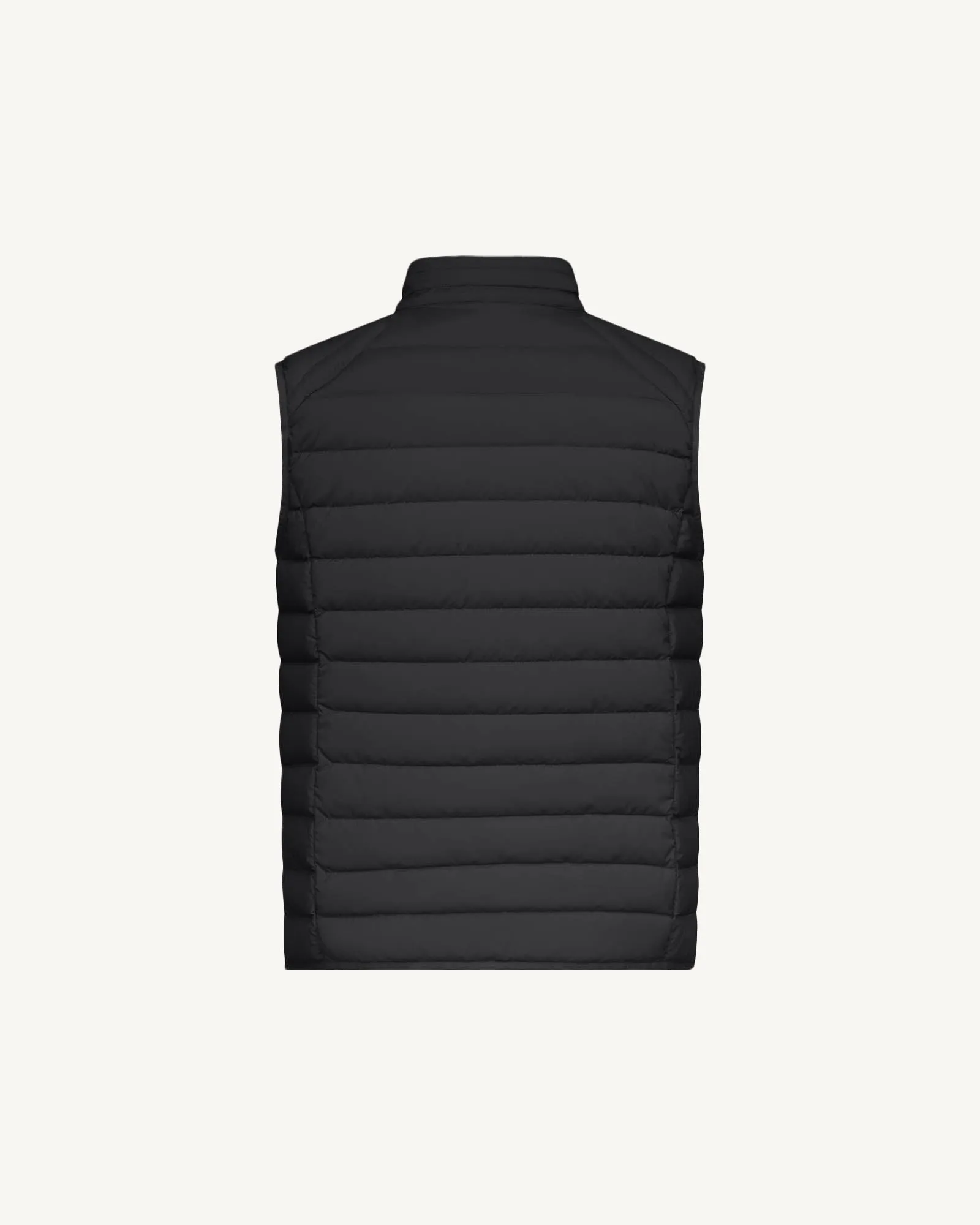 Black Arafo stretch sleeveless puffer jacket