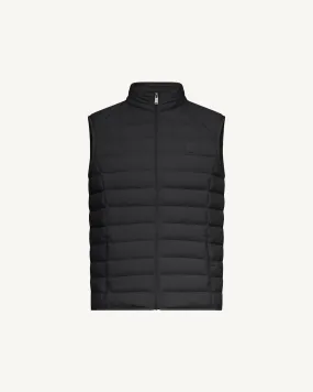 Black Arafo stretch sleeveless puffer jacket