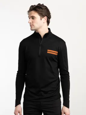 Black High Performance™ Wool Zip Mock Neck Sweatshirt