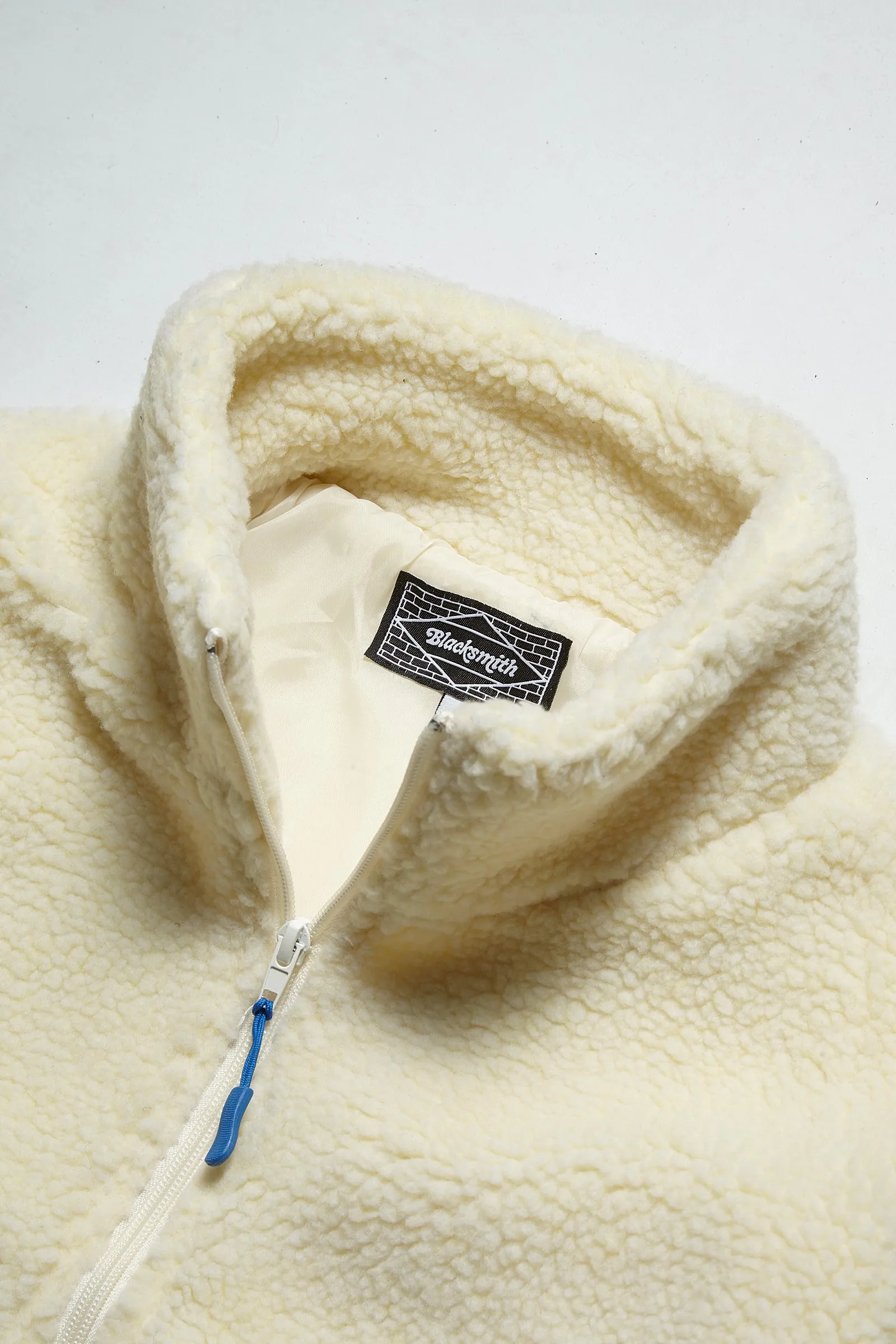 Blacksmith - Trek Pile Zip Fleece - Cream