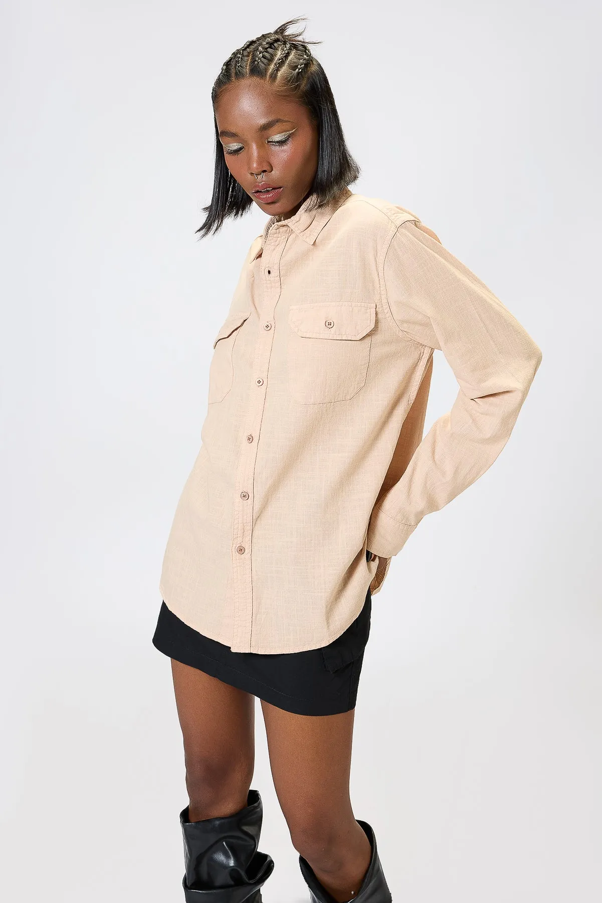 Blaze Sand Solid Women's Shirt