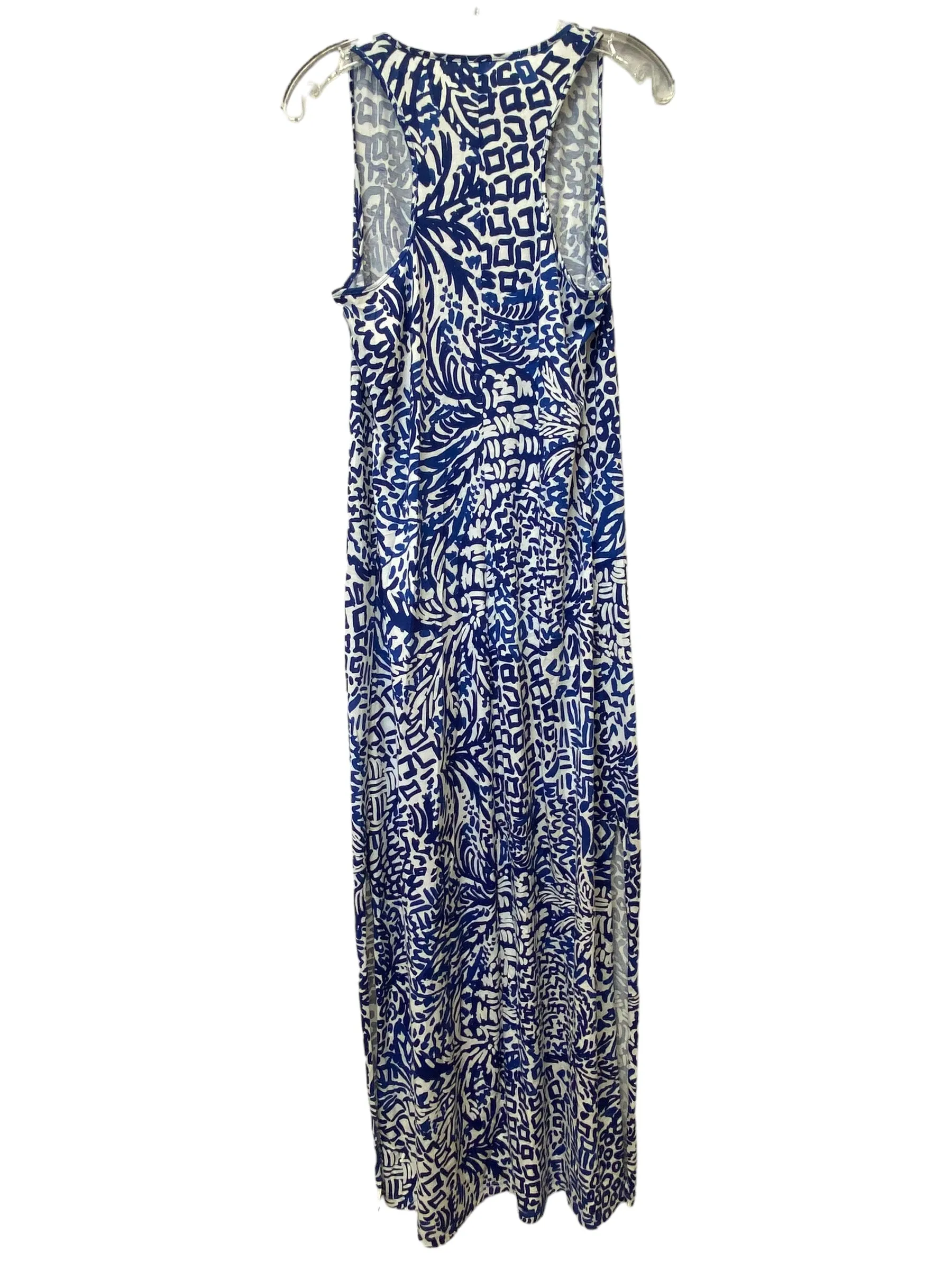 Blue & White Dress Casual Maxi Lilly Pulitzer, Size M