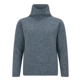 Blue Smoke Funnel Neck Slouchy Sweater