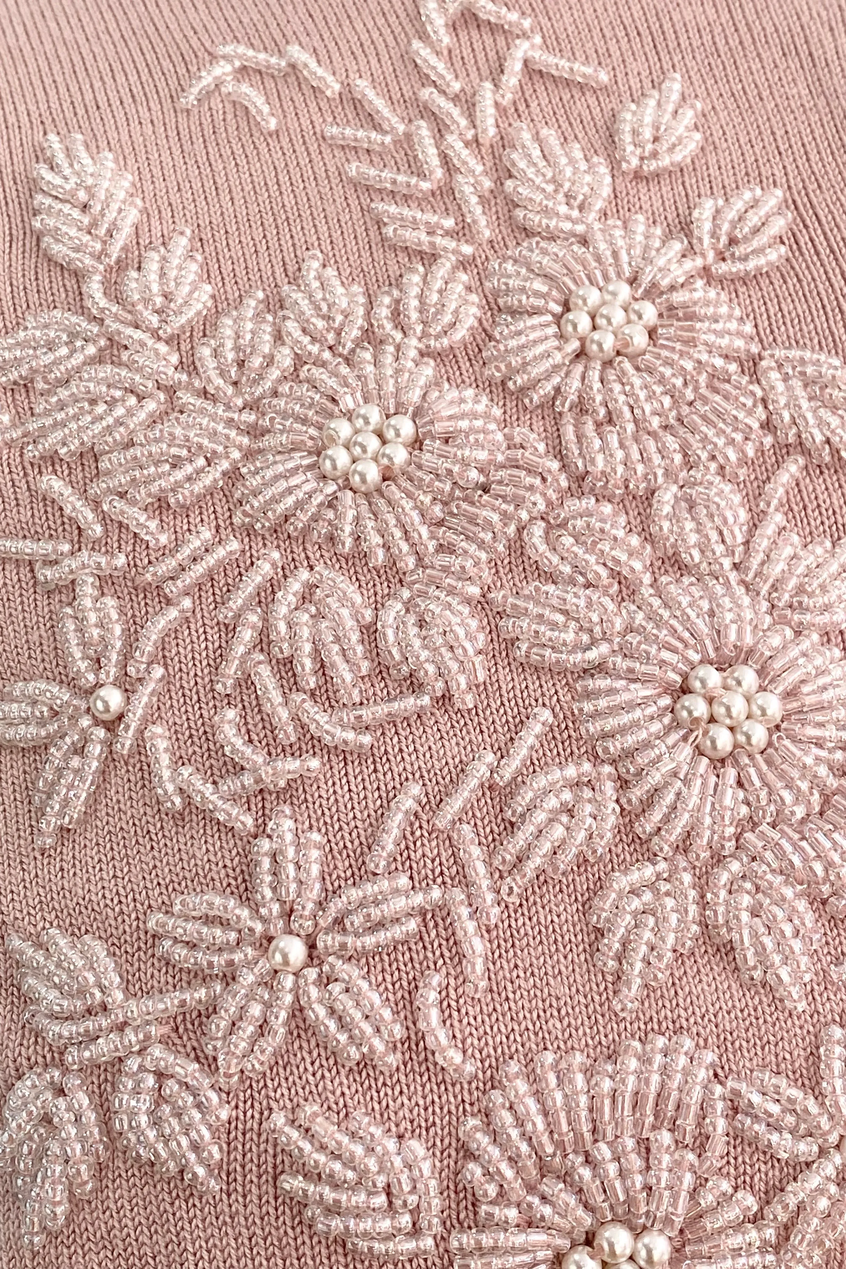 Blush Beaded Angelina Cardigan by Kissing Charlie