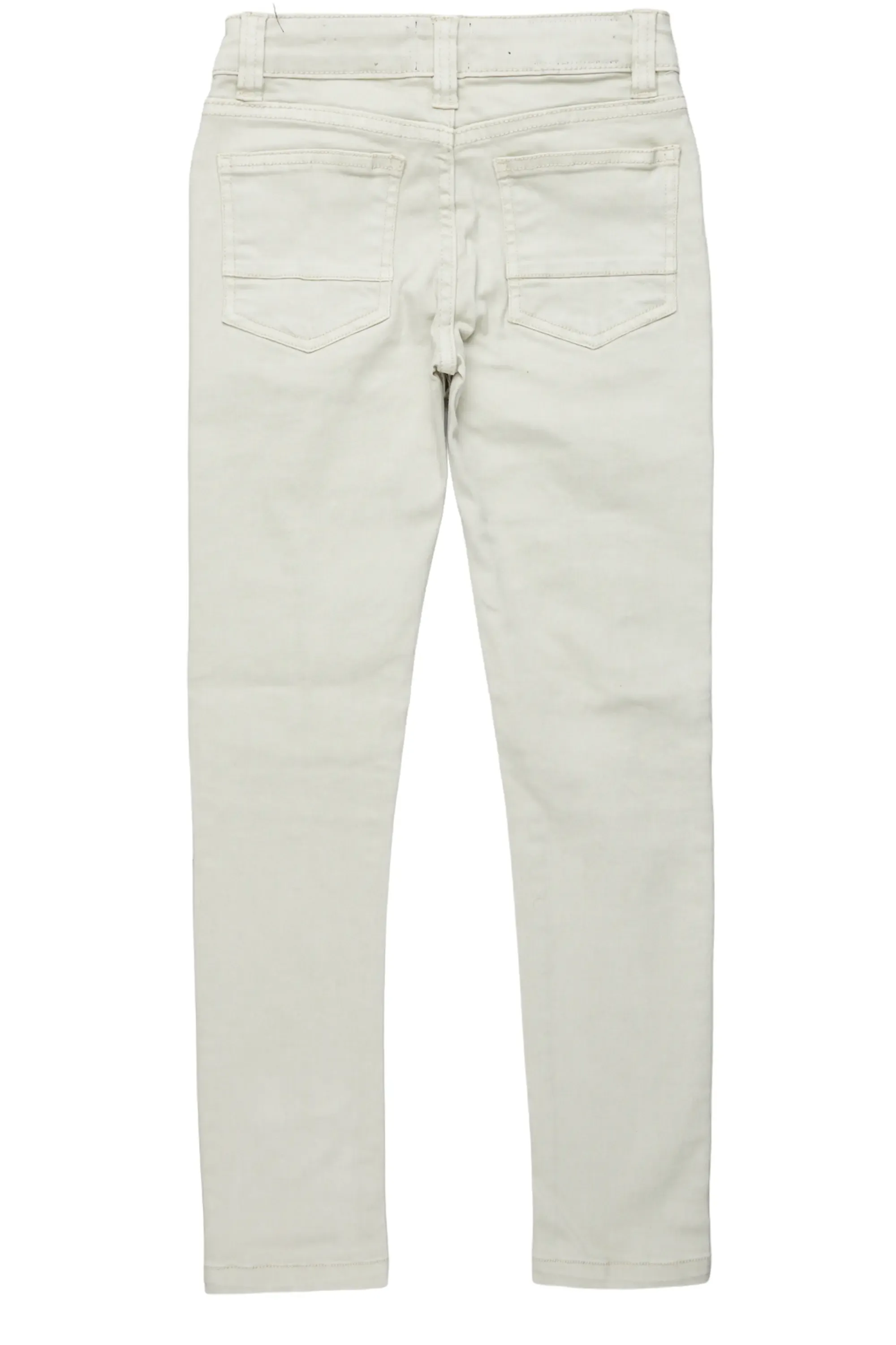 Boys Bolko Beige Frayed Slim Fit Jean