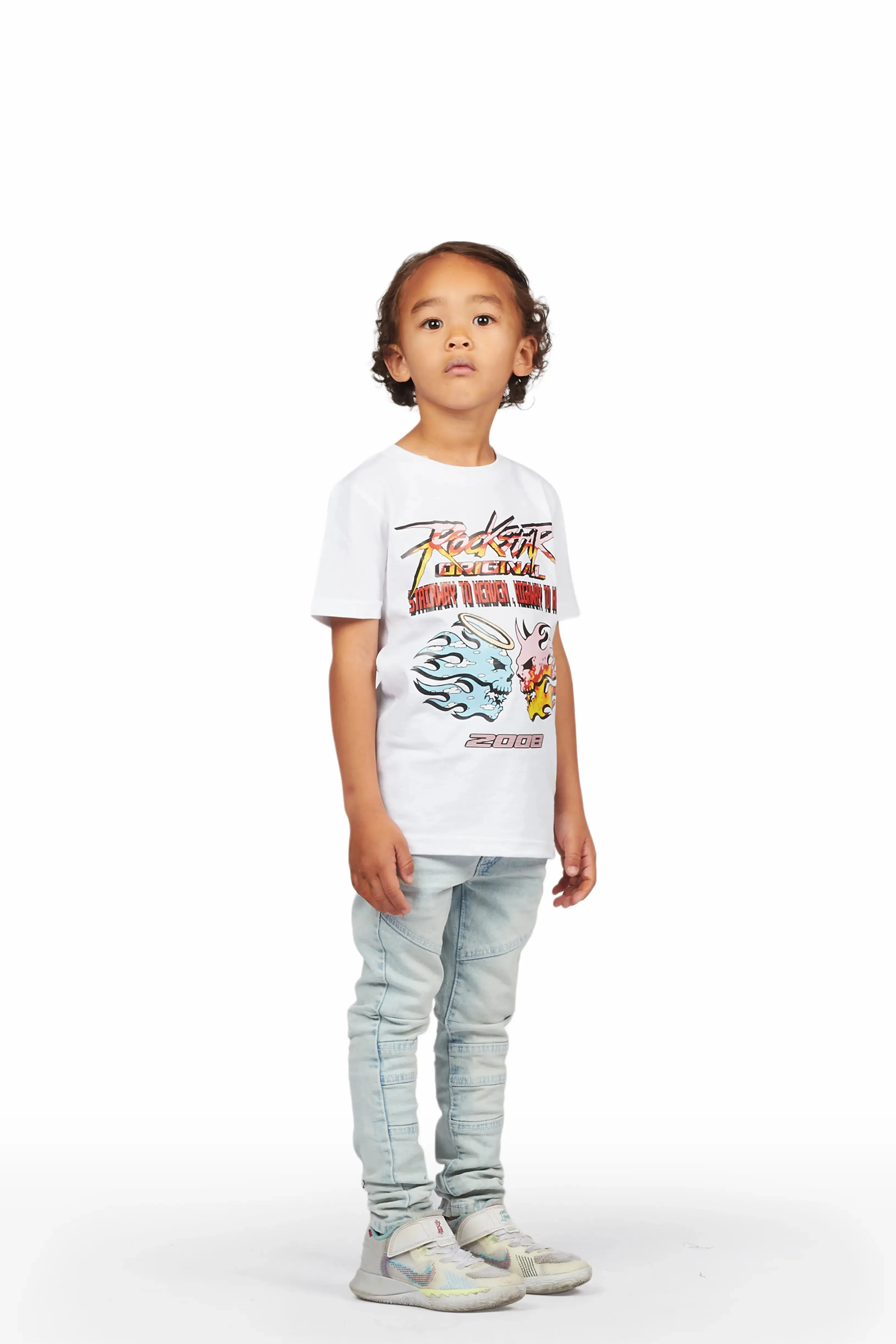 Boys Qito Light Blue Biker Jean