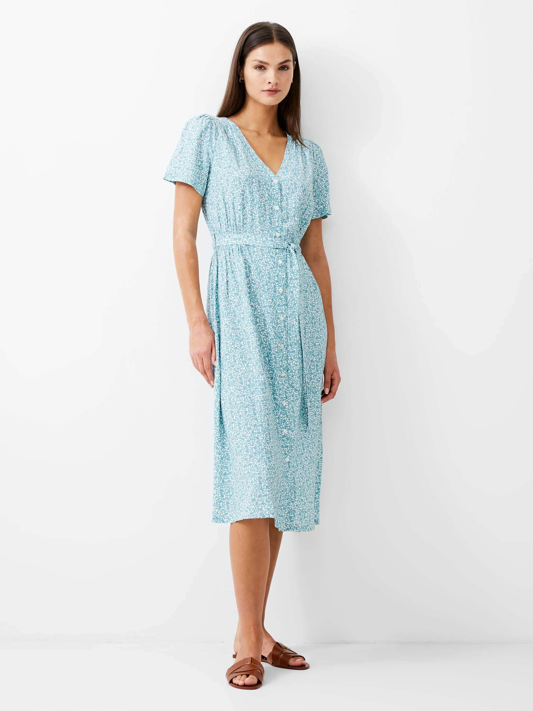 Breya Button Midi Dress