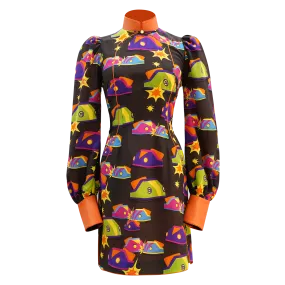 【BUMPER CAR】100% Silk Cheongsam (Long Sleeve) (我們的快樂年代) (碰碰車)