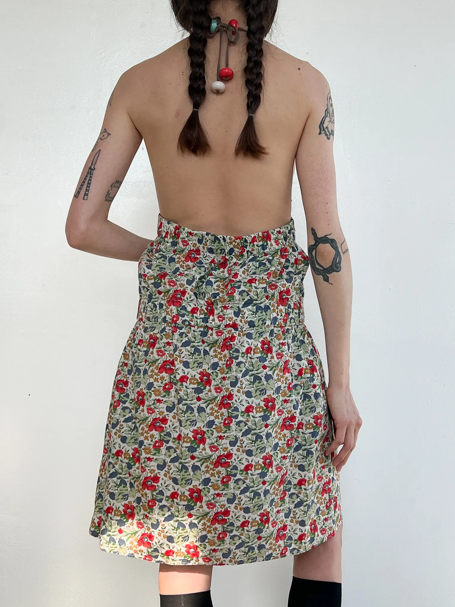 Cacharel Beaded Collar Floral Sundress (M)