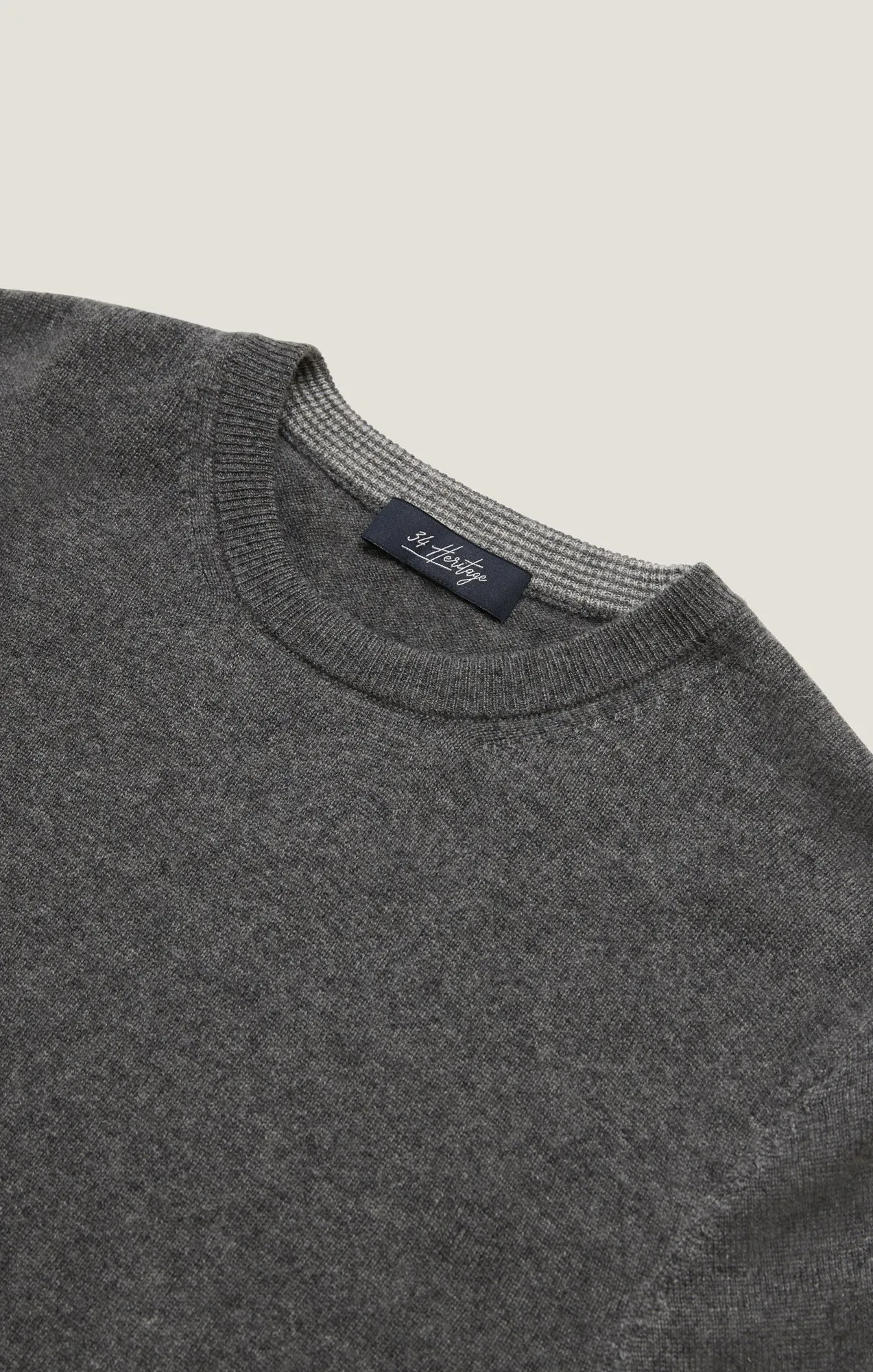 Cashmere Crew Neck Sweater In Charcoal