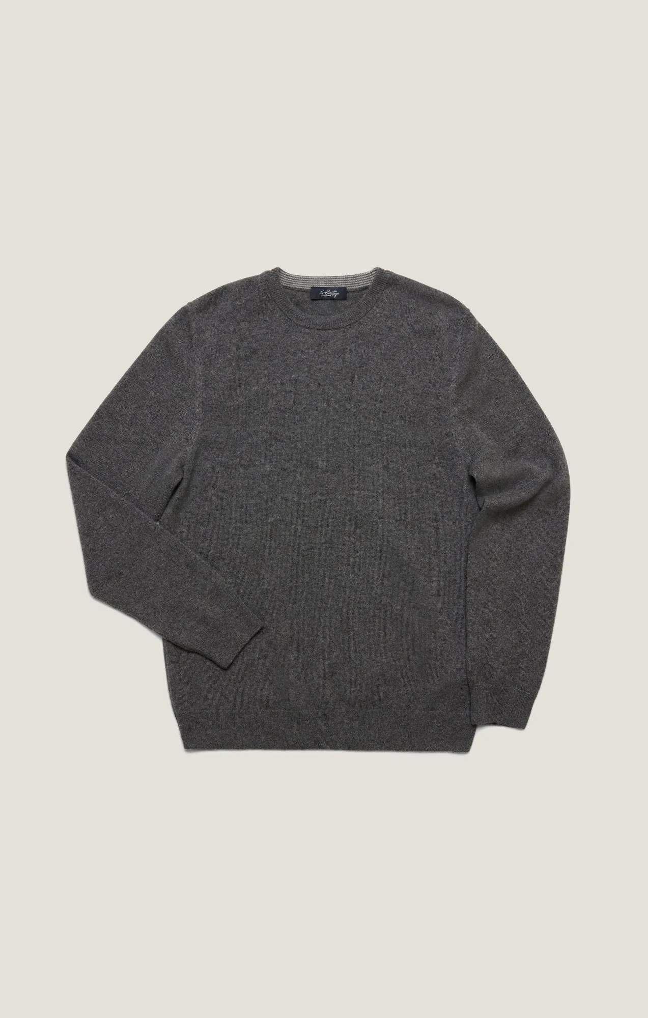 Cashmere Crew Neck Sweater In Charcoal