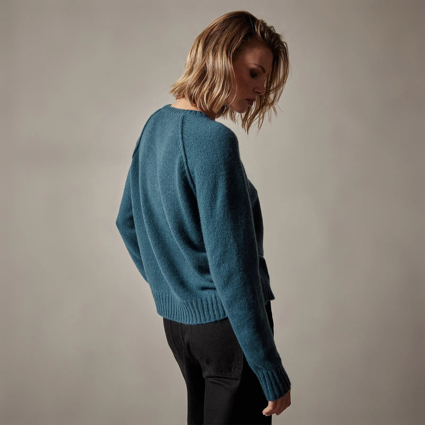 Cashmere Crew Sweater - Teal