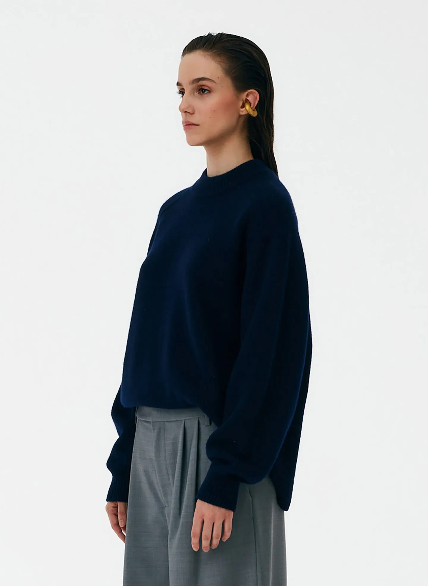 Cashmere Crewneck Oversized Sweater