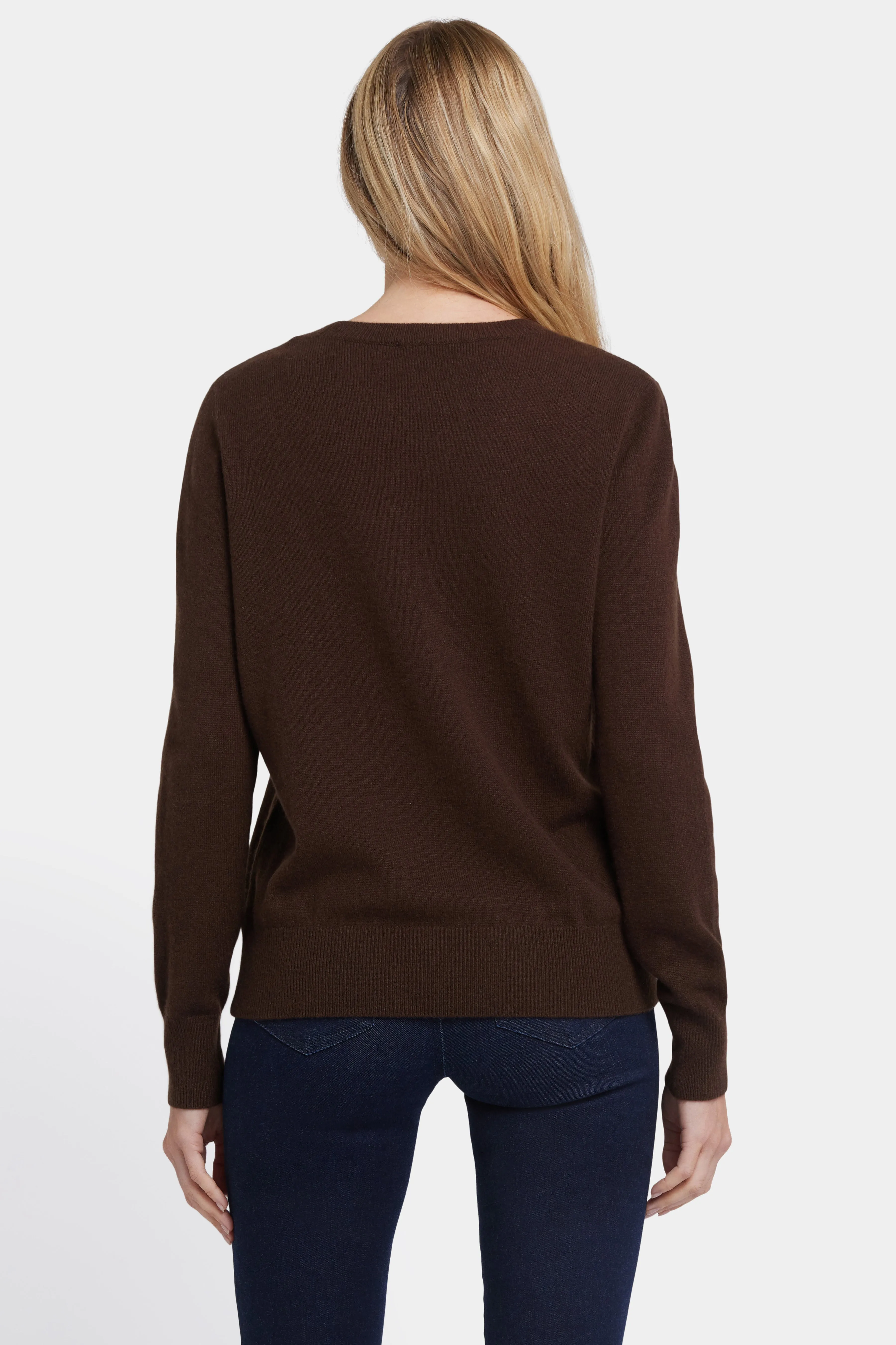 Cashmere Essential Crewneck Sweater - Brown