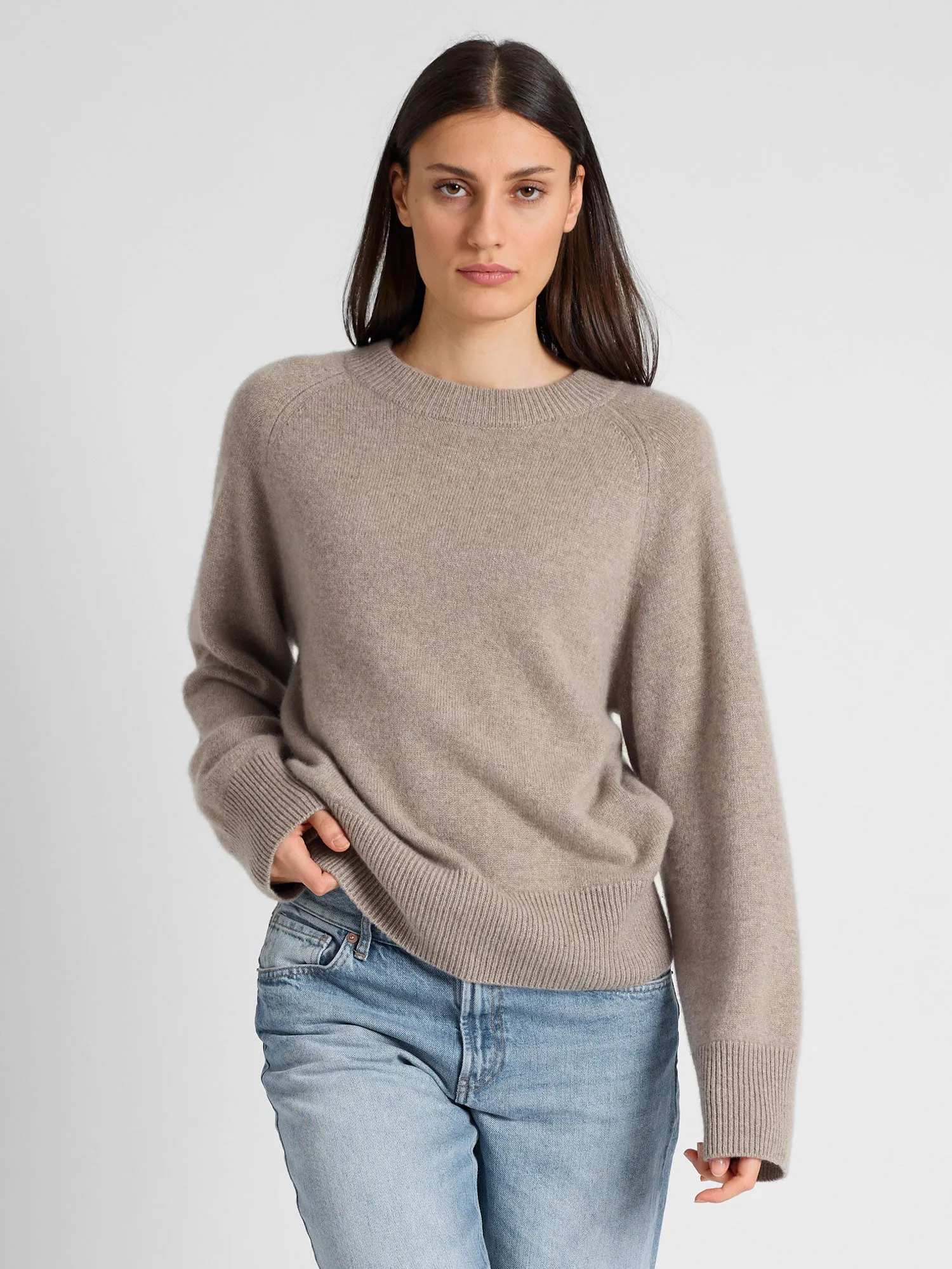 Cashmere sweater "Signy" - toast